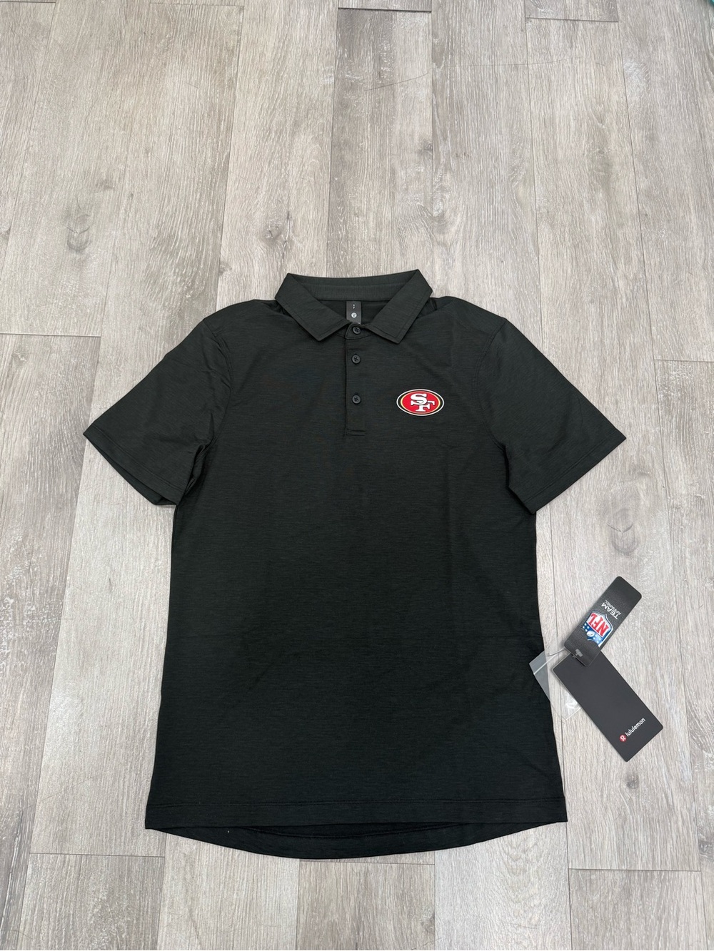 Lululemon Evolution NFL San Francisco 49ers Short Sleeve Polo Men Size Small